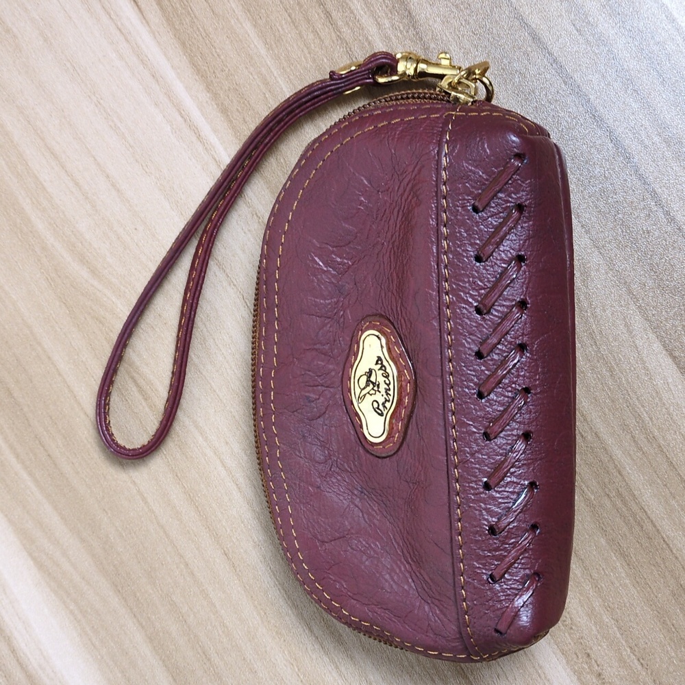 Princess Leather Zipper Wristlet Zipper Purse